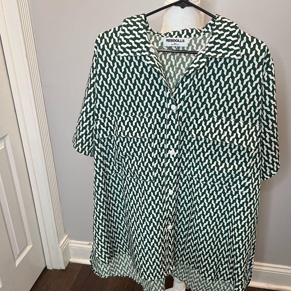 Rebdolls Green and White Patterned Set